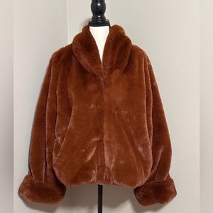 Stella Faux Fur Jacket Anthropologie/ dRA XL